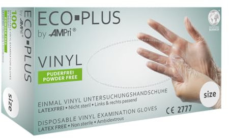 Generisch Vinylhandschuhe, weiß, Größe L, puderfrei, Eco-Plus: Vinyl Einweghandschuhe & Schutzhandschuhe als PSA kaufen.