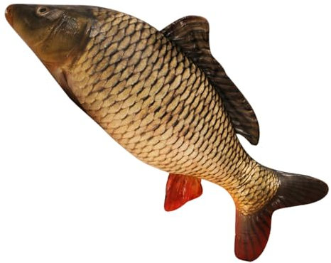 Generisch Large Fish Plush Pillow, Giant Stuffed Carp Throw Cushion, Interactive Soft Furry Toy for Kids and Adults, Ideal for Bedroom, Living Room, Sofa, and Car Decoration 23.62 Inches