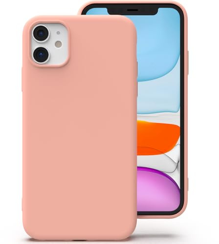Zuvirelx Silicone Coque pour iPhone 11, Anti-Poussière, Mince, Adapté à la Poche Coque pour Téléphone‌ Apple iPhone 11 - Milly Rose