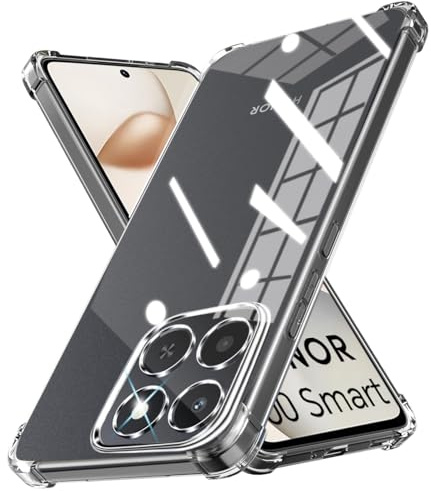 LYJERRY Airbag Case for Honor 400 Smart 5G Phone Case Protector, TPU Shockproof Cover, Soft, Slim Fit, Anti-Scratch Protection, Black