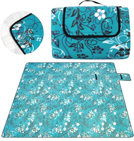 MAILLARD Picknickdecke 200x200cm,Campingdecke Wärmeisoliert mit Wasserdichter Unterseite Sandfrei Outdoor Decke,Tragbare Waschbar Strandunterlage für Strand,Picknick,Camping und Wandern