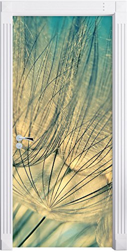 Stil.Zeit Möbel Pusteblumen als Türtapete, Format: 200x90cm, Türbild, Türaufkleber, Tür Deko, Türsticker