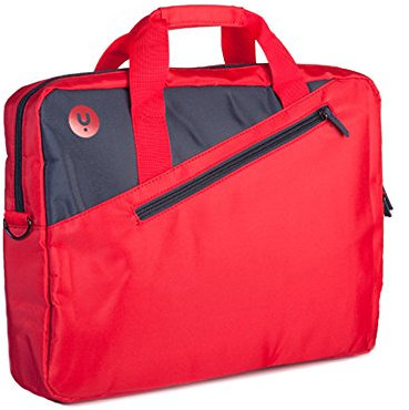 MONRAY NGS GINGER RED - Sacoche pour Ordinateur Portable jusqu'à 15,6'', Sacoche avec Compartiments et Poche Extérieure, Couleur Rouge et Anthracite