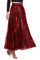 CHARTOU Damen Premium Metallic Shiny Shimmer Akkordeon Plissee Lang Maxi Rock - Rot - X-Klein
