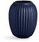 Kähler Vase H21 cm Hammershøi dänisches Design für Blumen Handarbeit, blau