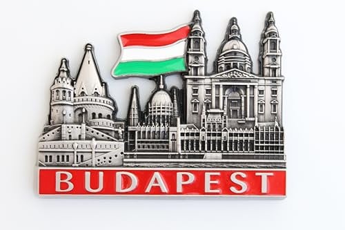 3D City Metal Fridge Magnets Country Holiday Souvenir London Paris NewYork Berlin Dubai Amsterdam Rome Prague Milan Barcelona Venice (Budapest)