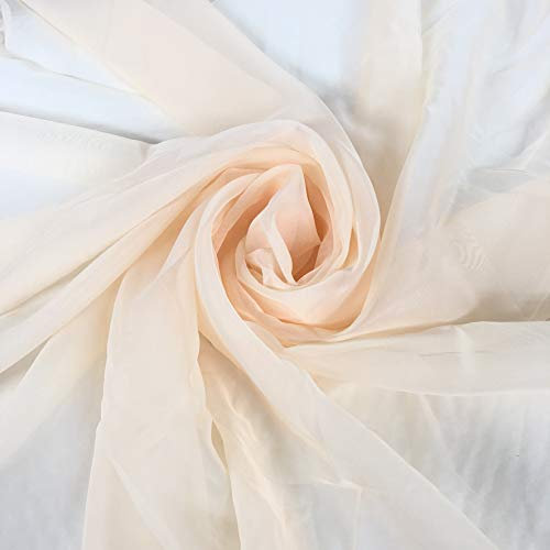 Megachest Wedding Drape Voile Fabric 58 Inches Wide DIY Material (Champagne, 5 Meters Long)