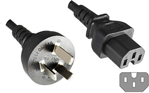 DINIC Stromkabel, Netzkabel China Typ I auf C15 Warmgerätestecker, 1mm², CCC, 1,8m