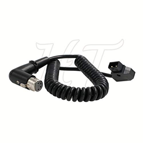 D-tap XLR 4-polige Buchse, rechtwinkliges Spiralkabel für Blackmagic URSA Mini-Kamera oder Monitor