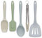 Zeal JSET45QN Non-Stick Silicone Cooking Tongs, Turner, Spatula Spoon & Cook Spoon 5-Piece Set-Neutral Mix