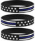 Sainstone Police Thin Blue Line American Flag Armbänder – Blue Lives Matter Silikon-Gummi-Armband Set – Unterstützung Strafverfolgung für Polizisten Gebetsgeschenke für Polizisten, 3-Pack