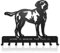 SirHoldeer Labrador Deko, Hundegarderobe, Hundeleinenhalter Wand, Schlüsselbrett Schwarz, Wandhaken für Hundeleine, Halsband oder Schlüssel, Geschenkideen für Hundebesitzer, Wanddeko Metall