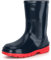 Ladeheid Stivali Bambino e Bambina in Gomma PVC LA-939 (Blu Scuro/Rosso, 27 EU)