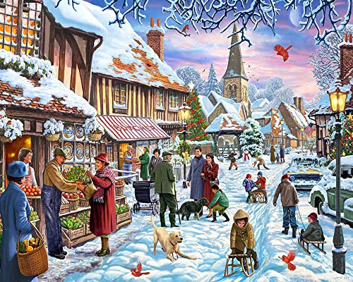 Vermont Christmas Company Winterspaziergang Puzzle, 1000 Teile, große Teile, 76,2 x 61 cm, vollständig ineinandergreifend