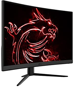 MSI Optix G32CQ4 Curved Gaming Monitor - 32 Inch, 16:9 WQHD (2560 x 1440), 2K, VA, 165 Hz, 1 ms, 1500R, FreeSync Premium, DisplayPort, HDMI, Anti-Flicker, Less Blue light, Frameless, Black