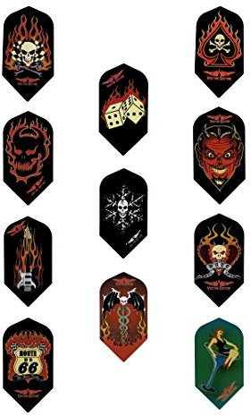 AO 5 Sets of 3 Vulture Kulture Assorted Slim Dart Flights Cool Designs Durable (15 Flights Total)