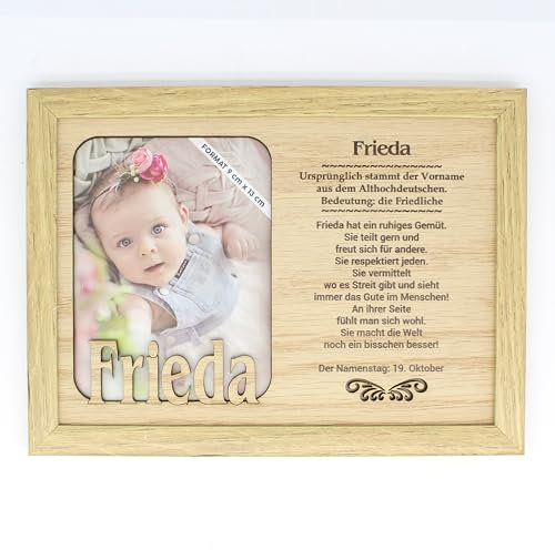 FRIEDA - Bilderrahmen Holz. Deko Bilder mit Rahmen. Fotorahmen stehend und hängend - Für dein Zuhause Picture Frame Dekoration Wohnzimmer Fotografie Foto Bild Porträt.