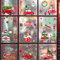 Weihnachtsdeko Fenster, YHLZGOOD Fensterbilder Weihnachten Fenstersticker mit Schneeflocken Weihnachtsmann Weihnachten Fensterdeko Abnehmbare Statisch Haftende PVC Aufkleber Winter Deko (A3)