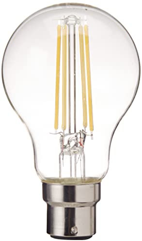 OSRAM Lámpara LED Star de filamento claro, casquillo B22d, blanco frío (4000K), forma de bombilla, juego de recambio para bombillas convencionales de 60W, paquete de 1