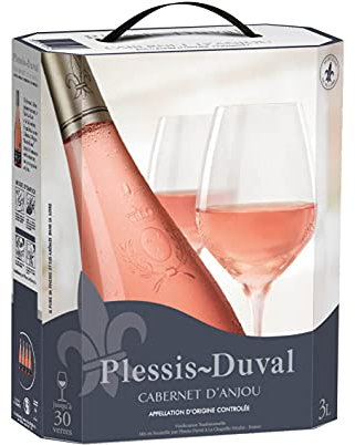 PLESSIS-DUVAL (3L)- AOP Cabernet d’Anjou – Vin Rosé – Bag in Box 3L – Cépage: Cabernet Franc