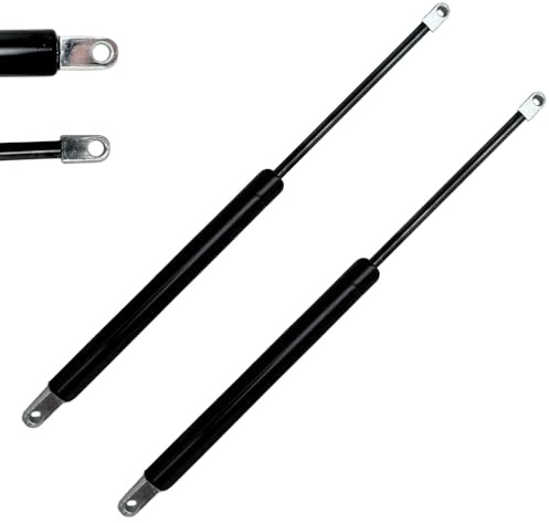 Perin 2x (Paar) Kolben Gasfeder für Feststellmechanismus, Bettkasten, 415 mm, 1100 Newton, Ösenanschluss, Schwarz