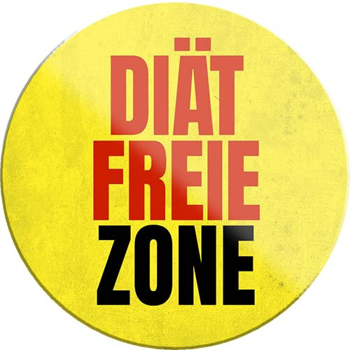 schilderkreis24 – Lustiger Spruch “Diät freie Zone“ Magnet Deko Essen Süßes Schokolade Kühlschrankmagnet Humor witzige Geschenkidee 8x8 cm