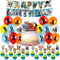 THEXIU Geburtstag Dekorationen Set 36 pcs, Cartoon Luftballons, Geburtstag Banner, Kuchen & Cupcake Dekoration, Partydekorationen für Kindergeburtstage