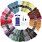 Romon 100 Colores Hilos de Bordar, Hilos Punto de Cruz Herramientas con Accesorios, Bordado Kit Usado en Costura y Para Hacer Pulseras, 8m (100 Colores)