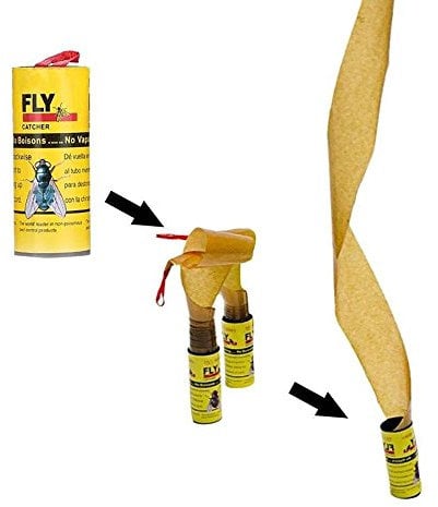 Fliegenfänger, Papierkleber, klebrige Rollen, Insektenfalle, 4 Insekten, Insekten Spray Wanzen