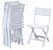 KAIHAOWIN Kunststoff Klappstuhl 4er-Set, Balkon Klappstuhl mit Rückenlehne für Draußen und Drinnen,Klappstuhl Plastik für Esszimmer, Wohnzimmer, Garten, Balkon, Weiß