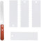 Littlegaofeithing 5Pcs Plastique Grattoir à Bord de Gâteau +Inoxydables Spatule à Crème,Argent Spatule à Crème,Blanc Lisseur à Gâteau pour Cuisine, Pâtisserie, Pizza, Pain, Gâteau.
