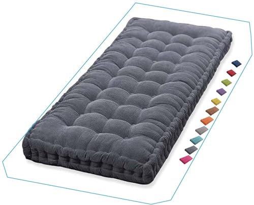 Bankauflage, Sitzkissen Bank, Rutschfestes Bankkissen Outdoor, Sitzpolster Indoor, Gartenbank Kissen 120, 100, 150, 150x45, 150x55, 150 x 40, Sitzauflage Bank für Garten, Terrasse, Schaukel(Dark Gray