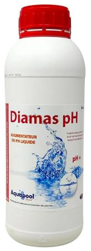 Ph Plus Piscine – Traitement Ph pour Piscine/Ph+ Liquide 1L et 5L– Permet d’Augmenter Rapidement Le Ph de l’Eau (1L)