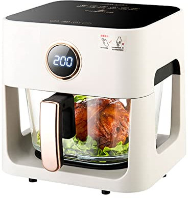 MZGDONGF Freidora de Aire Caliente de Gran Capacidad de 5 qt, Ventana de cocción Visual de 360 °, Canasta frita de Vidrio (Color: Pantalla táctil) Safehappy