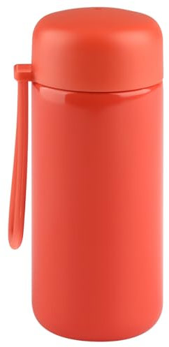Thyonta Simple High Value Small Thermos Flask 304 Stainless Steel, Mini Convenient Carry Rope Water Cup for Outdoor Insulation Storage of Water(A)