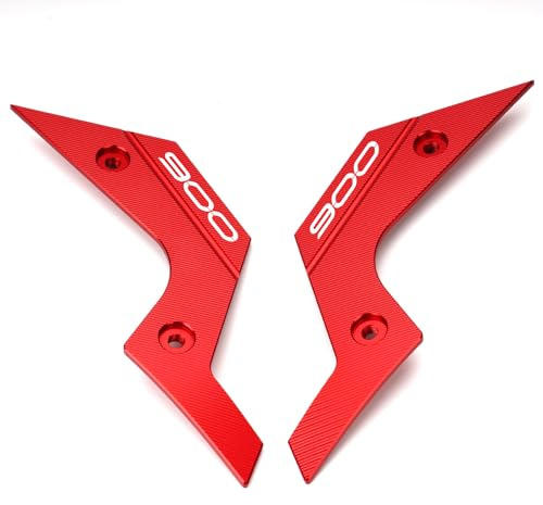 ZESIDIMO Garniture de couverture de pare-brise pour Kawasaki Z900 Z 900 SE ABS 2020 2021 2022 2023 2024 Accessoires de moto Plaque de visière décorative Pare-brise (Rouge)