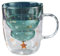 Tazza di vetro doppia parete anti-scottatura albero di Natale tazze di vetro tazza di caffè tazza di Natale tazza di vetro tazza di vetro
