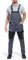 EOS Arbeitshosen Männer - Arbeitslatzhose Herren mit Stretch, Reflektierende Elemente, Verstellbare Elastische Träger, YKK-Reißverschluss, Seitliche Knöpfe, 3 Taschen, Dreifache Stiche Grau 54