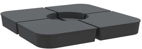 vidaXL Juego Bases de sombrilla 4 uds para Parasol Cruzado PP 100 kg, Base para sombrilla, Base para sombrilla voladiza, Soporte para sombrilla de jardín