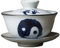 LEOXAO China Kung Fu Teeservice, Tassen und Untertassen mit Deckel 120 ml Jingdezhen Keramik Gaiwan handbemalte Teetasse Retro Teeschale Kung Fu Teeset