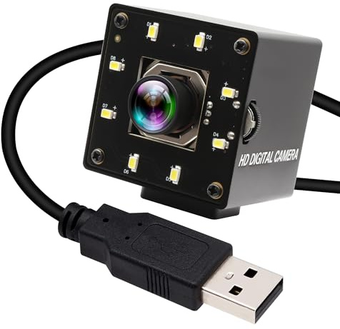 IFWATER USB Kamera 120fps 4K Autofokus IR USB Kamera Tag und Nacht USB Kamera mit 100 Grad Keine Verzerrung Objektiv Lightburn Kamera UVC Kompatibel Plug and Play für Windows Mac OS Jetson Nano PC