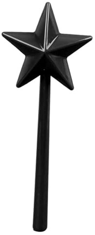 Salt Pepper Shaker, Cute Magic Wands Salt Pepper Wand Shakers 3 Holes, Refillable Salt Papper Shakers Halloween, Christmas, Kitchen Accessories (Black)