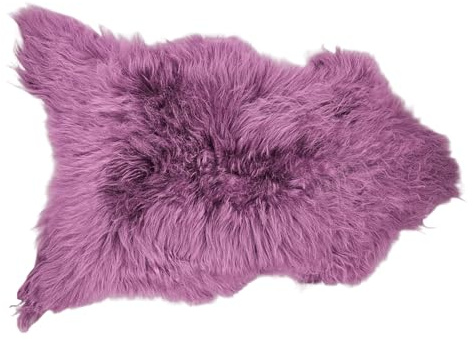Provellus Premium Island Lammfell Schaffell Bunt Gefärbt Weich Fell Teppich Multicolor (Amethyst, 80-100cm x 40-50cm)