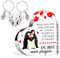 HOWAF Ich Liebe Dich Geschenke für Frauen Männer, Pinguin Herzförmiges Acryl Heimat Dekoration, Pinguin Schlüsselanhänger, Jahrestag Geschenk für Sie Ihn, Hochzeitstag, Weihnachten, Valentinstag Deko