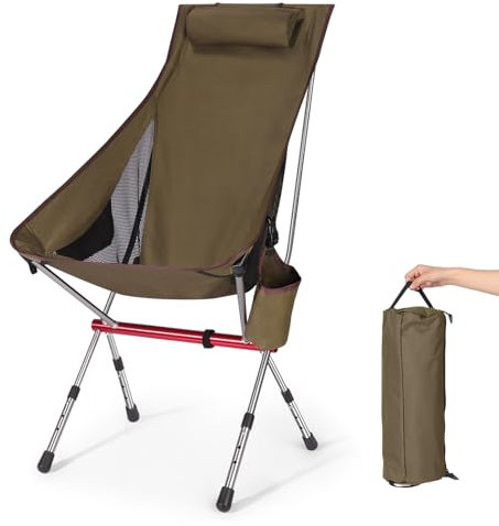 jianyana Campingstühle, Leichter Campingstuhl Faltbar Angelstuhl Campingstuhl Höhenverstellbare Sitzfläche Camping Stuhl Tragbar Seitentasche für Outdoor, Angeln, Strand, Garten, 150kg Tragkraft