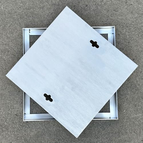 Canaletta Scolo Acqua Piovana Griglia di Copertura Dello Scarico Extra Piatta, Coperchio di Scarico Quadrato in Acciaio Inox 304, Griglia di Scarico per Pavimento Esterno per Grondaia Fogna Cortile Ma