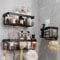RUIHANDA 4 in 1 Upgrade Duschablage【18KG Tragkraft!】【10cm Hochkante vs Markt 5-6cm】【32 Haken】 Dusche Organizer Set mit Seifenschale & Rasiererhalter, Ohne Bohren - Ultra-Starke Klebepads, Schwarz