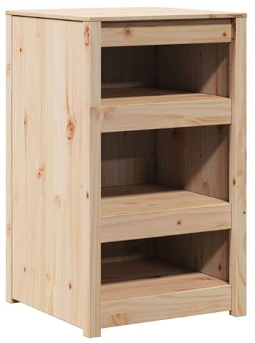 vidaXL Outdoor Küchenschrank 55X55X92 cm Massivholz Kiefer Minimalistische Lagerungseinheit Verstellbare Regale für Innenanwendungen und Hausorganisation Holz Kompakter Organizer Möbel Regal
