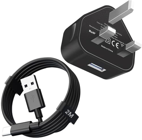 XRX USB C Charger Cable Compatible for Roku Streaming Stick HD (New Model 2025), Streaming Stick Plus (2025), Roku Voice Remote Pro (2nd Edition), Indoor Camera, Battery Camera Charging Cord (2m)