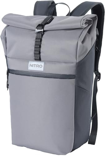 NITRO Rucksack Cosmo – Stylischer Schul‑ & Freizeitrucksack, Rolltop, gepolstertem Rücken, 24-26L